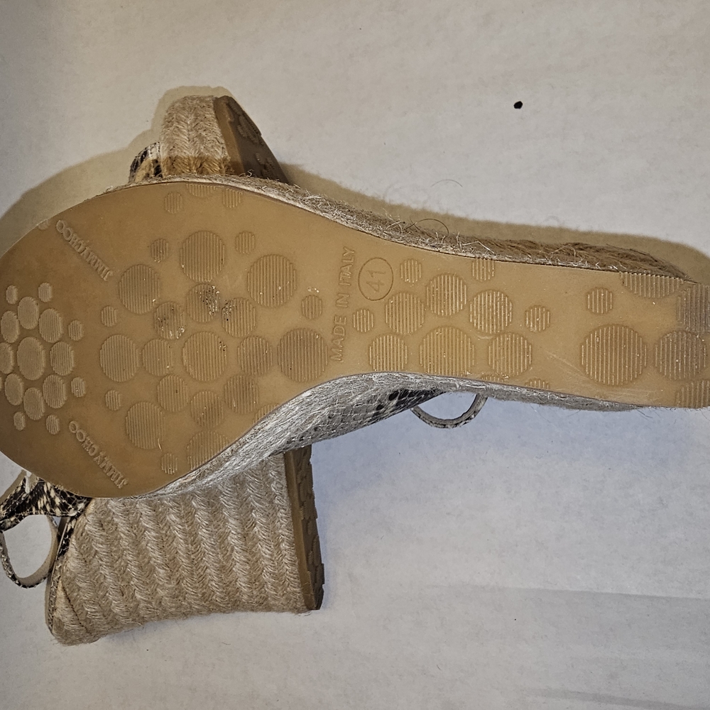 Jimmy Choo Snakeskin Wedge Sandals - Picture 8 of 8